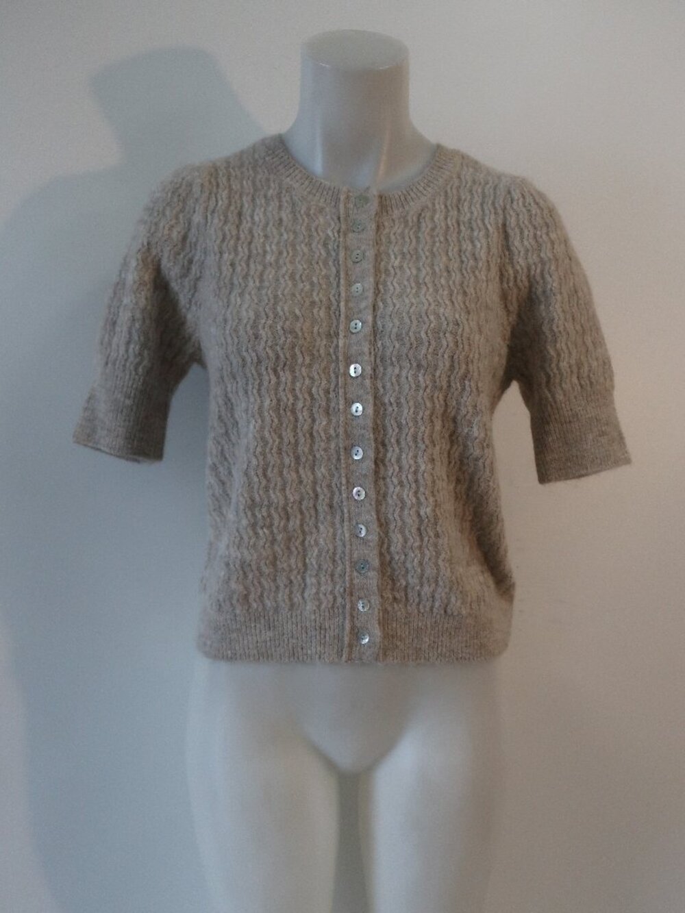 NWT Womens La Vie x Rebecca Taylor Beige (Item-8) Wool Alpaca Blend Cardigan XS - Picture 3 of 8